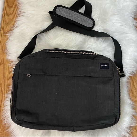 Jack Spade Other - Jack Spade New York Oxford Tech Crossbody Laptop Travel Work Bag Charcoal Grey